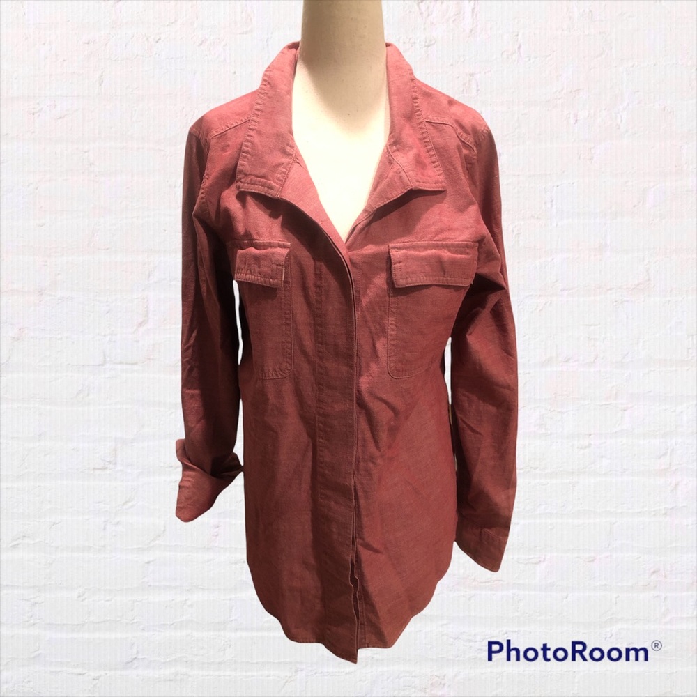 Patagonia red button down shirt sz 10 - Picture 1 of 7